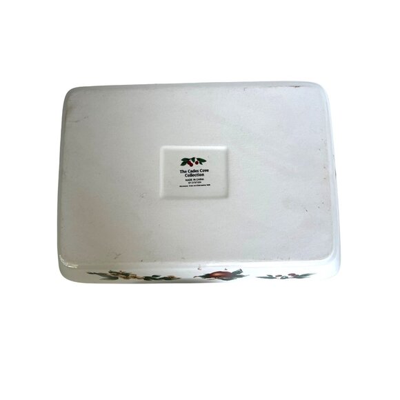 Citation Cades Cove Collection Rectangular Ceramic Baking Dish Apple & Floral - Picture 7 of 9